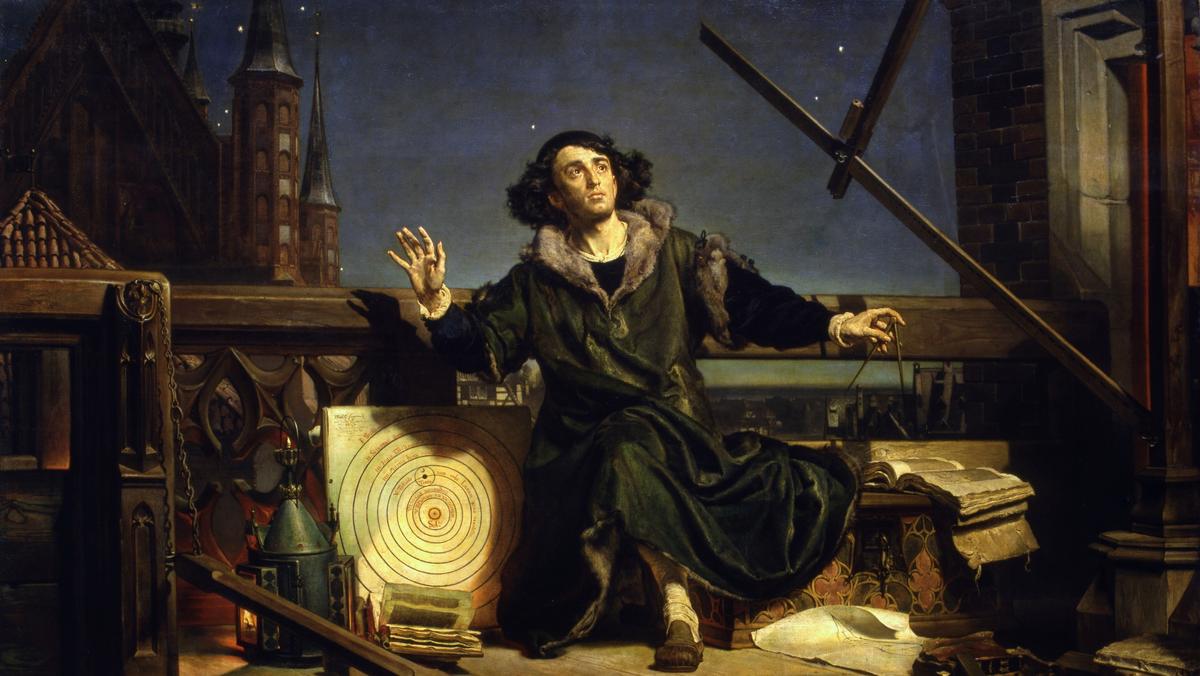 Obraz Jana Matejki, „Astronom Kopernik, czyli rozmowa z Bogiem, 1873 r., olej na płótnie