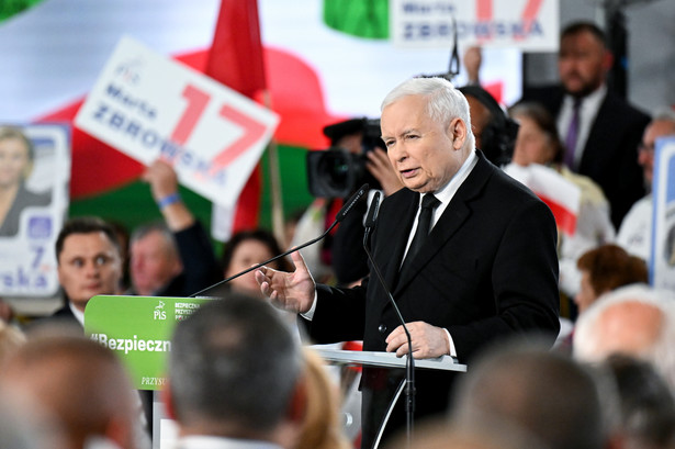 Prezes PiS Jarosław Kaczyński w Przysusze