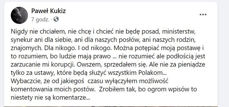 Wpis Pawła Kukiza