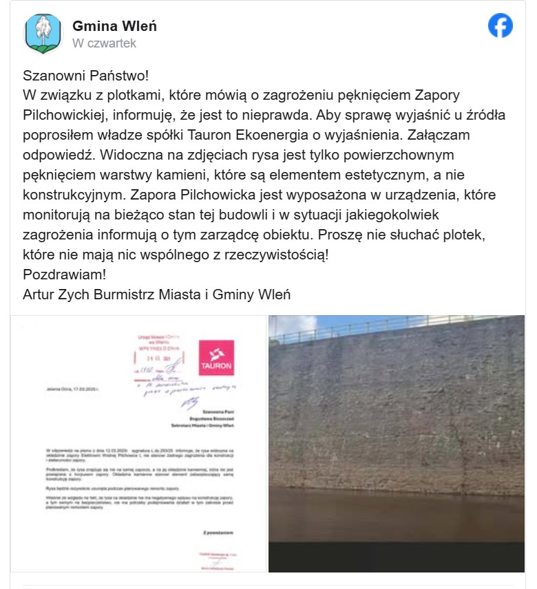 Groźne pęknięcie na największej zaporze Dolnego Śląska. Mieszkańcy w strachu
