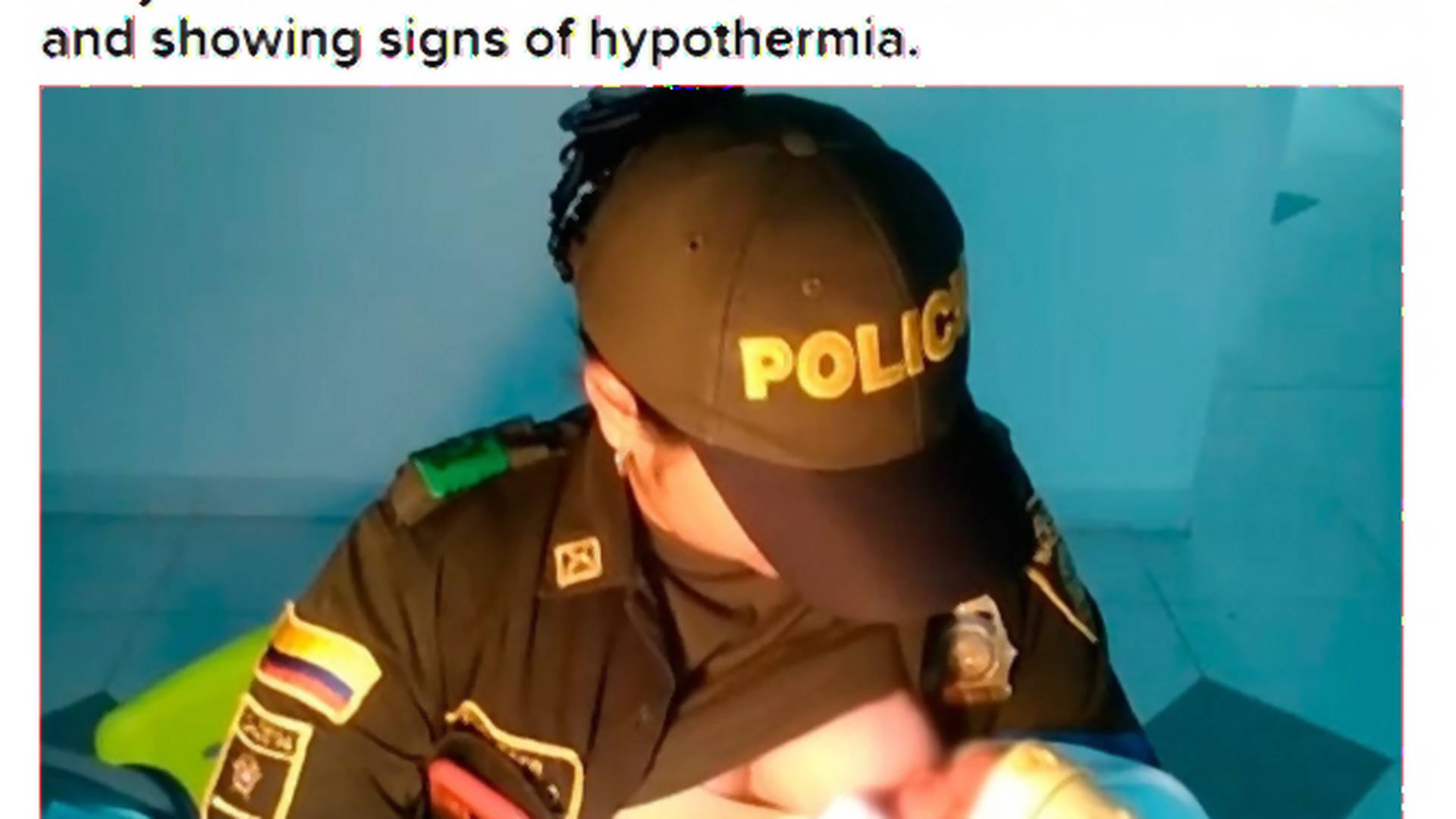 Policjantka nakarmiła dziecko piersią ratując mu życie