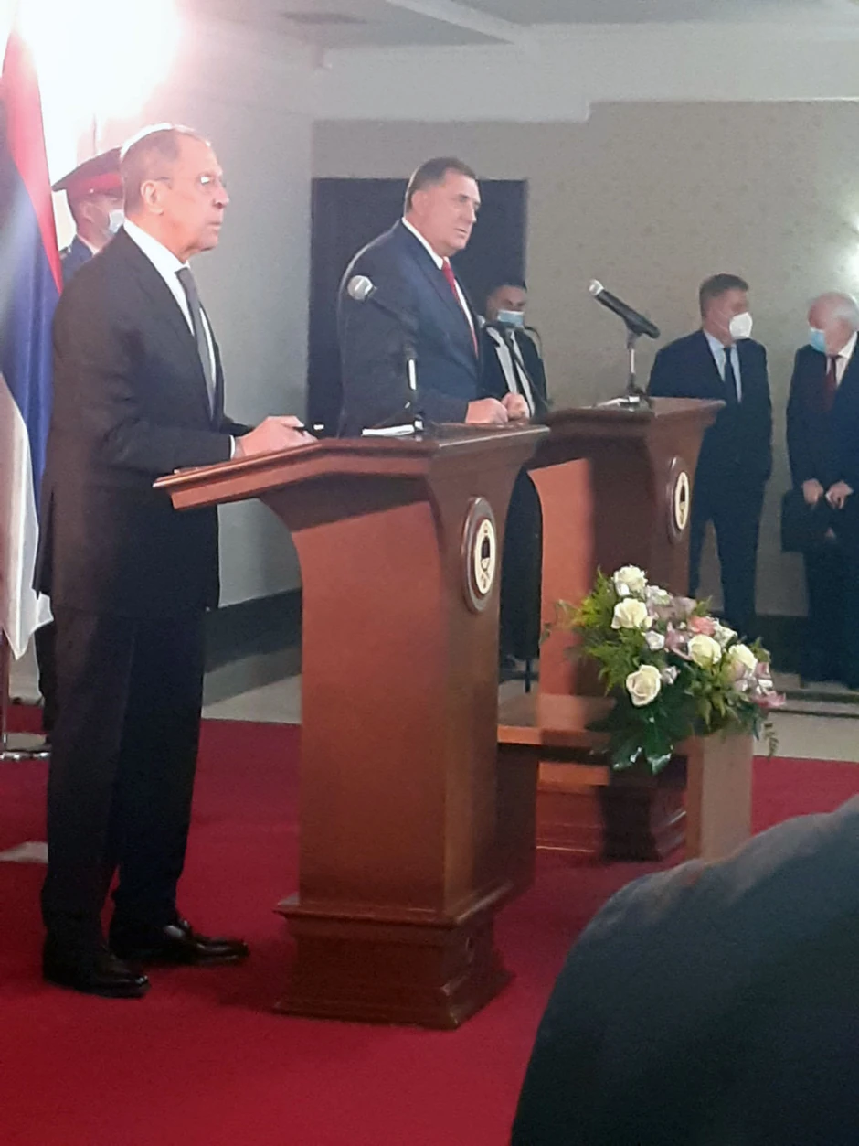 Lavrov i Dodik na pres konferenciji 