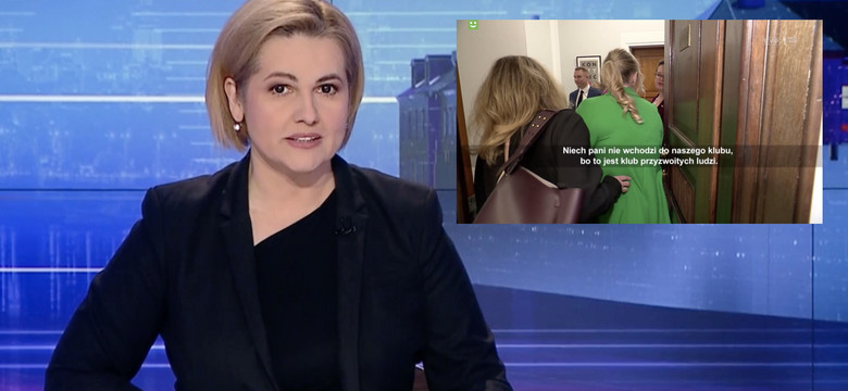 "Niech pani tu nie wchodzi". Incydent w Sejmie z udziałem reporterki TVP. Pokazały to "Wiadomości"