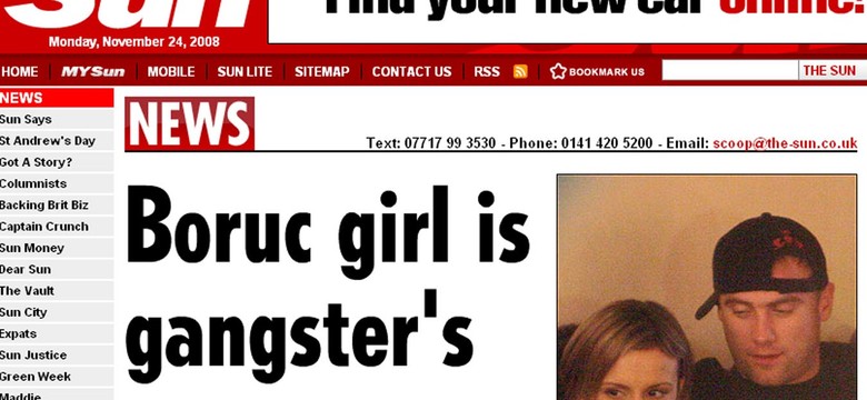 Dziewczyna Boruca ma dziecko z gangsterem