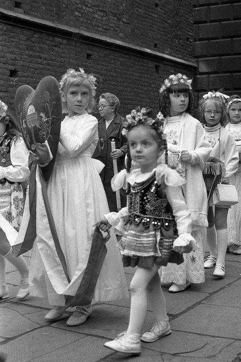 Procesja Boże Ciało, Kraków, kościół Bożego Ciała 1973 r.