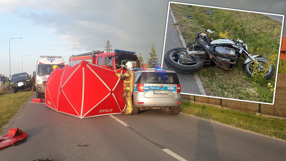 Tragedia w Chojniczkach. Motocyklista zderzył się z radiowozem