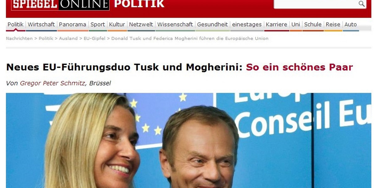 Donald Tusk, nowy szef Rady Europejskiej i Federica Mogherini, szefowa dyplomacji UE