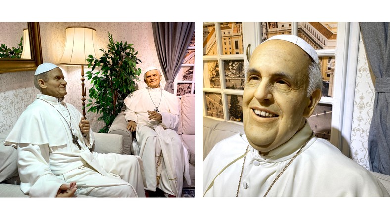 Pope John Paul II, Benedict XVI and Francis