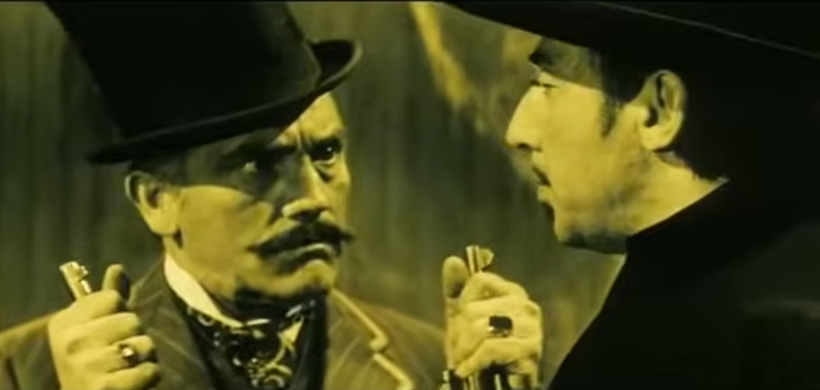 Český herec Rudolf Deyl mladší vo filme Limonádový Joe aneb Koňská opera. 