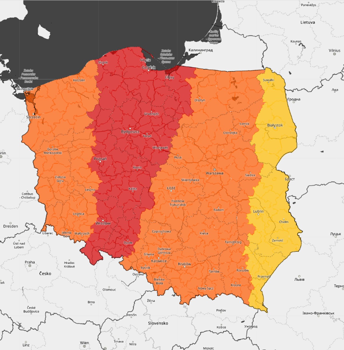 Alert RCB dla całej Polski. Gwałtowne burze i bardzo silny wiatr/IMGW