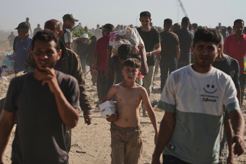 Gaza, Rafa, podela humanitarne pomoći