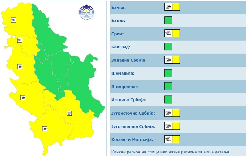 Meteoalarm, 3. februar