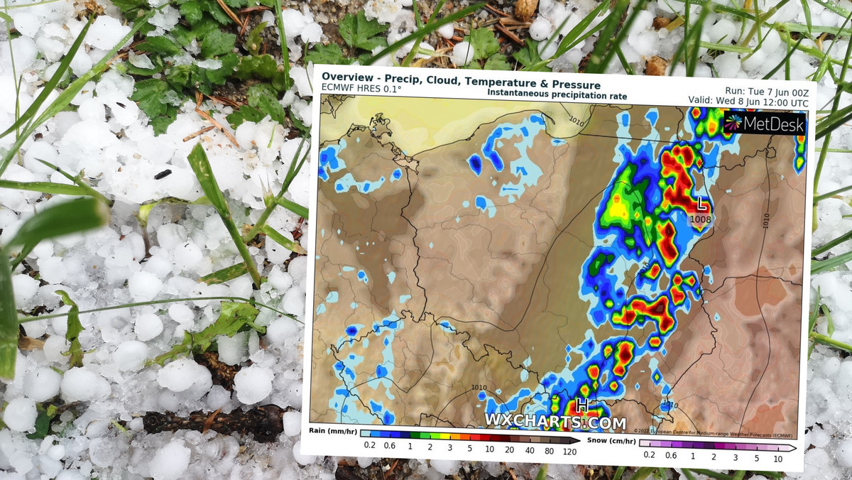 Pogoda na środę, 8 czerwca. Burze z gradem zaatakują kolejne województwa