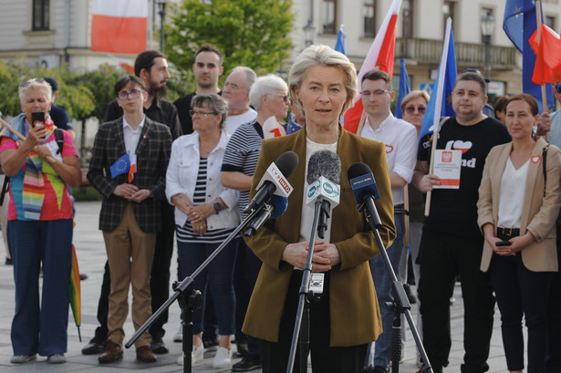 Przewodnicząca Komisji Europejskiej Ursula von der Leyen w Wadowicach