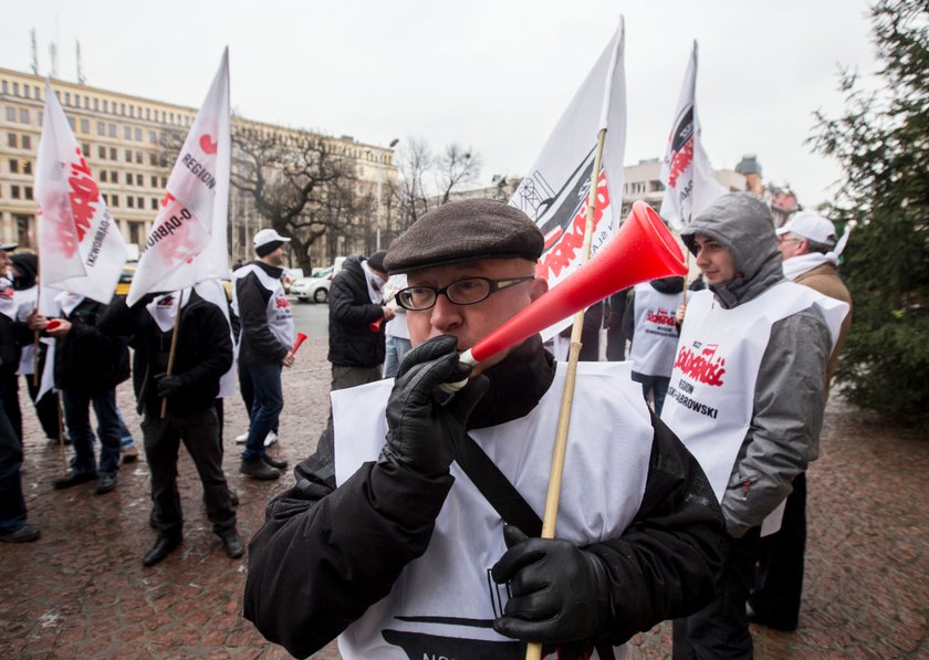 Protesty górników