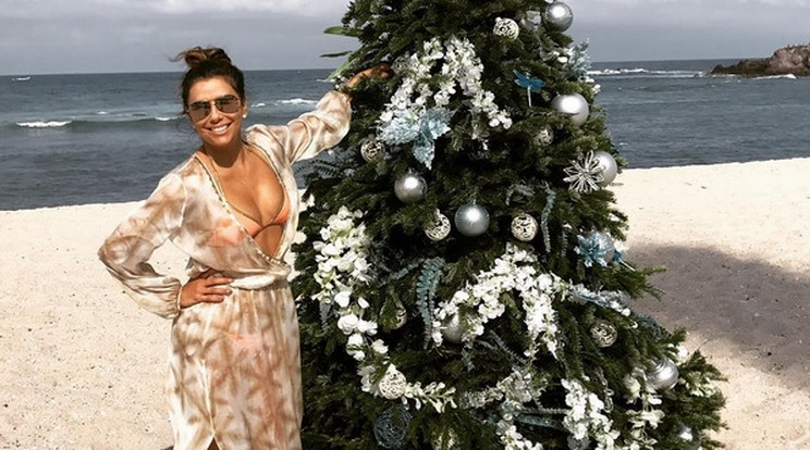 A színésznő a tengerparton ünnepelte a karácsonyt / Fotó: Instagram
