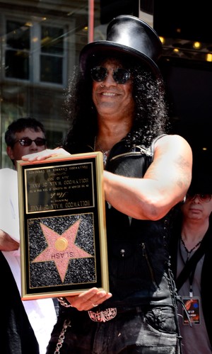 Slash podczas ceremonii w Hollywood