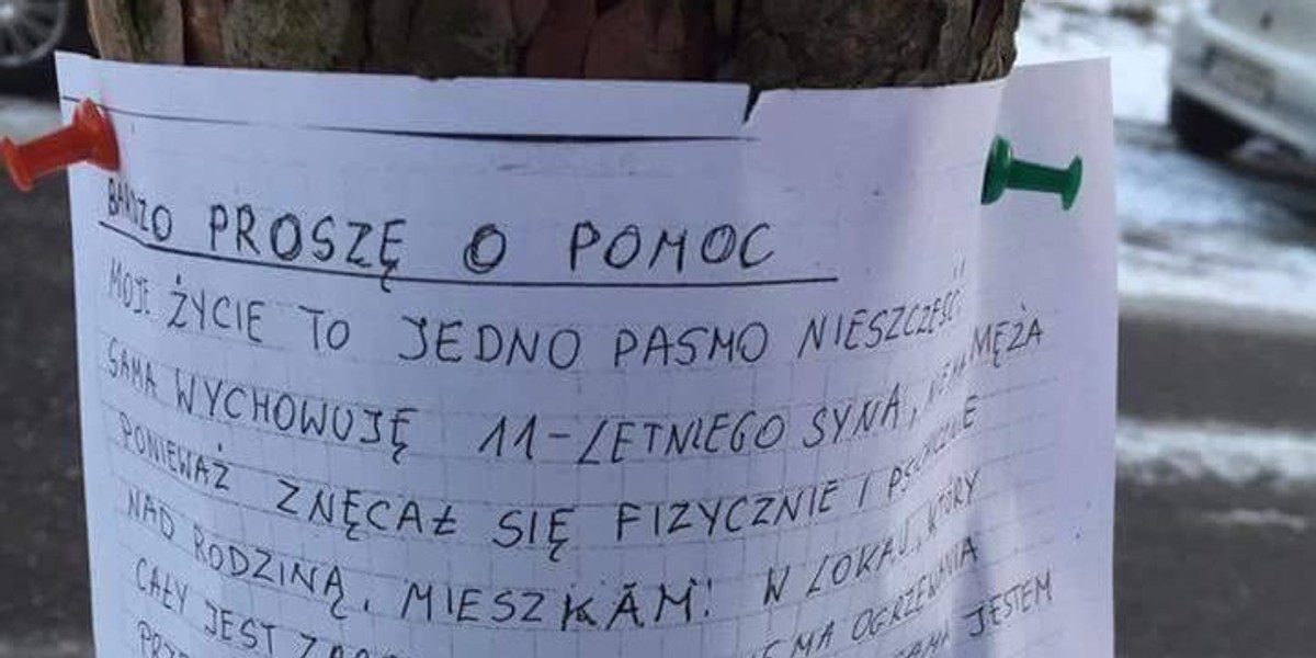 Zdesperowana matka błaga o pomoc. Rozwiesza plakaty na drzewach