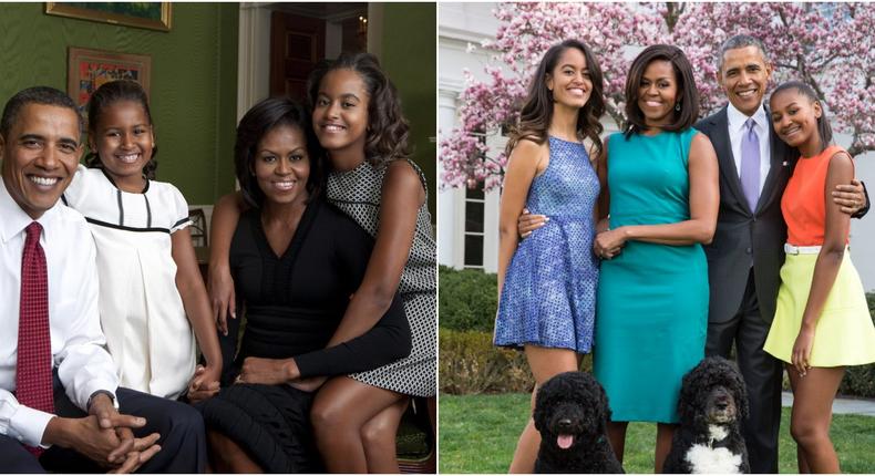 obama family before and after