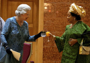 NIGERIA-QUEEN ELIZAVBETH II-VISIT-STELLA OBASANJO