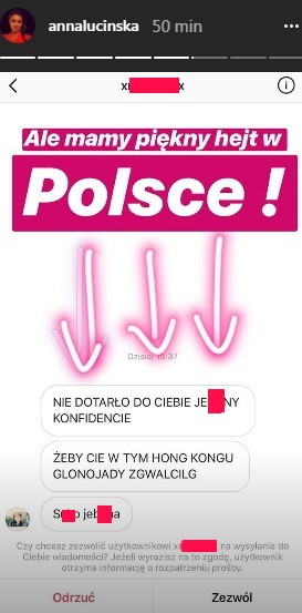 Anna Lucińska na Instagramie