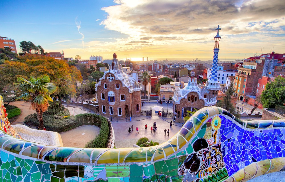 Park Guell v Barcelone, Španielsko