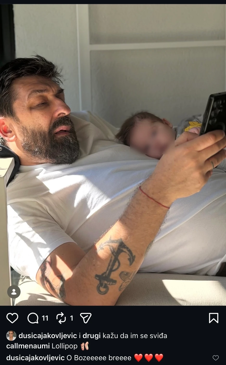 Ognjen Amidžić sa ćerkom 