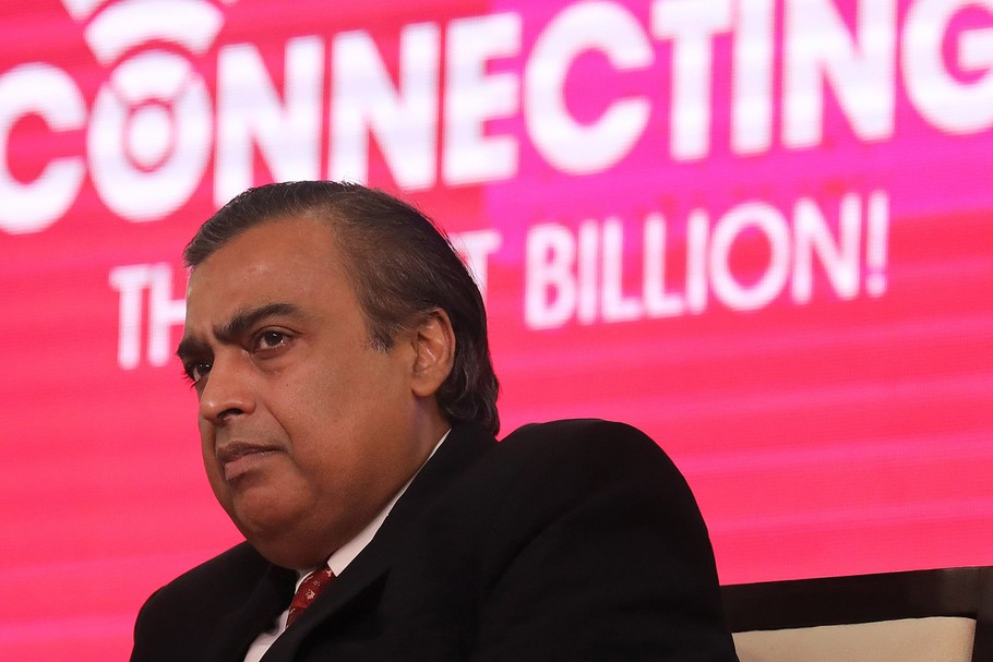 Mukesh Ambani, największy udziałowiec Reliance Industries Limited, New Delhi, 27 września 2017