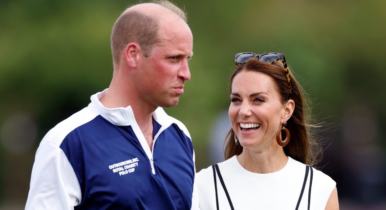 Prince William, Duke of Cambridge and Catherine, Duchess of Cambridge attend the Out-Sourcing Inc. Royal Charity Polo Cup at Guards Polo Club, Flemish Farm on July 6, 2022 in Windsor, EnglandMax Mumby/Indigo/Getty Images