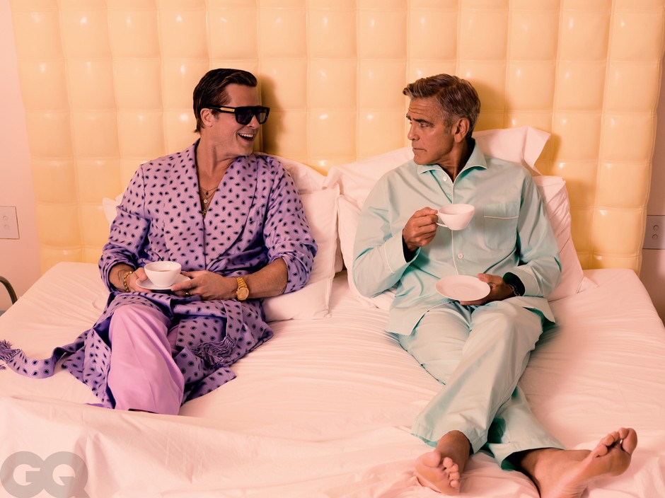 George Clooney i Brad Pitt na snimanju za GQ