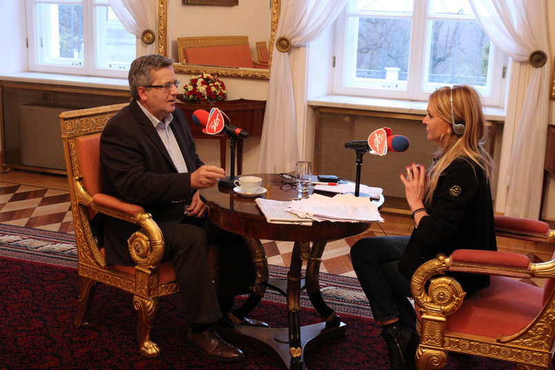 Bronisław Komorowski i Monika Olejnik