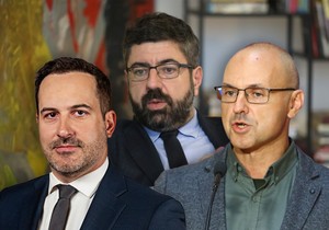 Marko Vujačić, Radomir Lazović i Rastislav Dinić