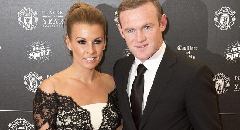 Wayne Rooney and Coleen at Manchester United end of season awards