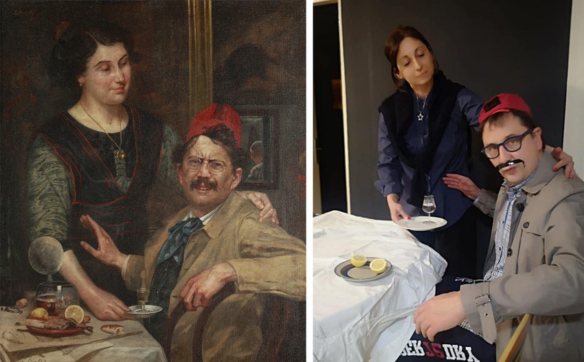 M V Autoportret sa suprugom Stefanijom