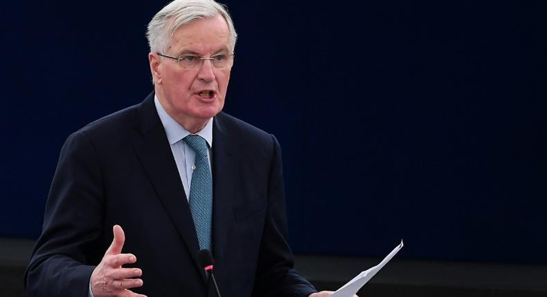 European Union's chief Brexit negotiator Michel Barnier tells the European Parliament the risk of a no-deal has never been higher after the British parliament rejected the government's deal