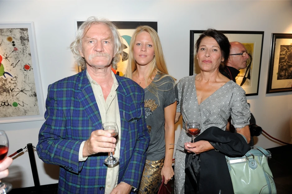 Slikar Milan Cile Marinkovic sa Danicom i suprugom Bebom