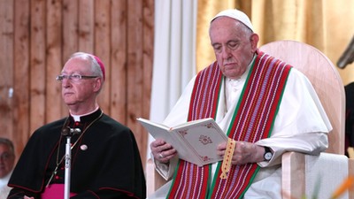 Papież Franciszek podczas pielgrzymki do Kanady