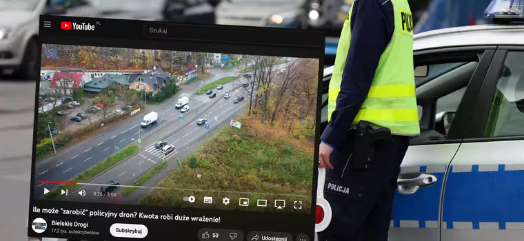 Ile może "zarobić" policyjny dron? Kwota zwala z nóg [WIDEO]