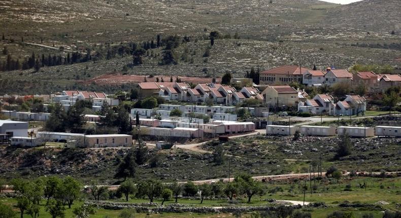 The Jewish settlement of Shvut Rachel, near the Palestinian village of Khirbet Sarra is seen in the West Bank between Ramallah and Nablus