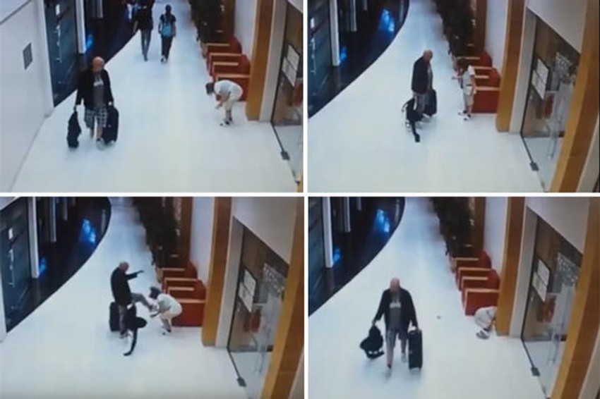 Švedski turista šutira sobaricu u glavu