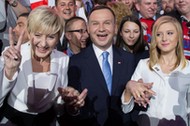 Andrzej Duda z żoną i córką 