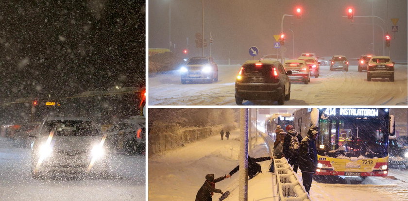 Zimowy armagedon w Warszawie. Fatalne warunki na ulicach spowodowały paraliż stolicy