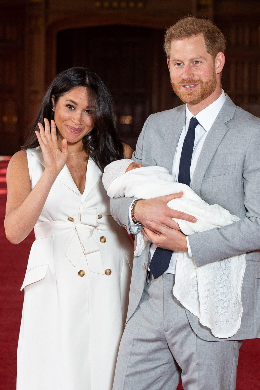 Meghan Markle i książę Harry z synem