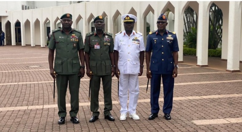 Newly appointed and decorated service chiefs [Channels TV]