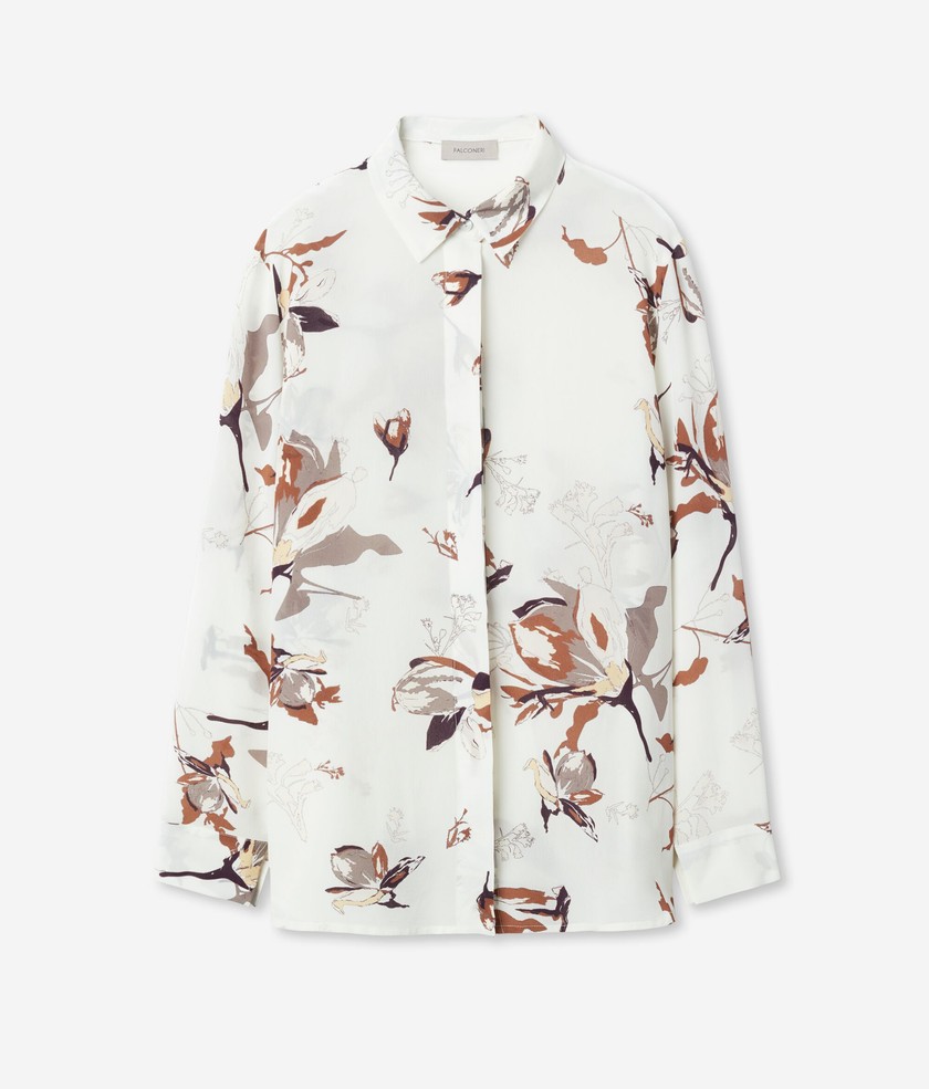 Chemisier en soie imprimée de Falconeri pour 250 francs. 