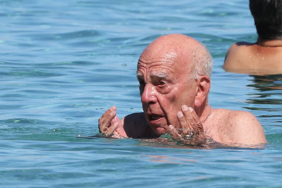 Rupert Murdoch i Jerry Hall na wakacjach w St. Tropez