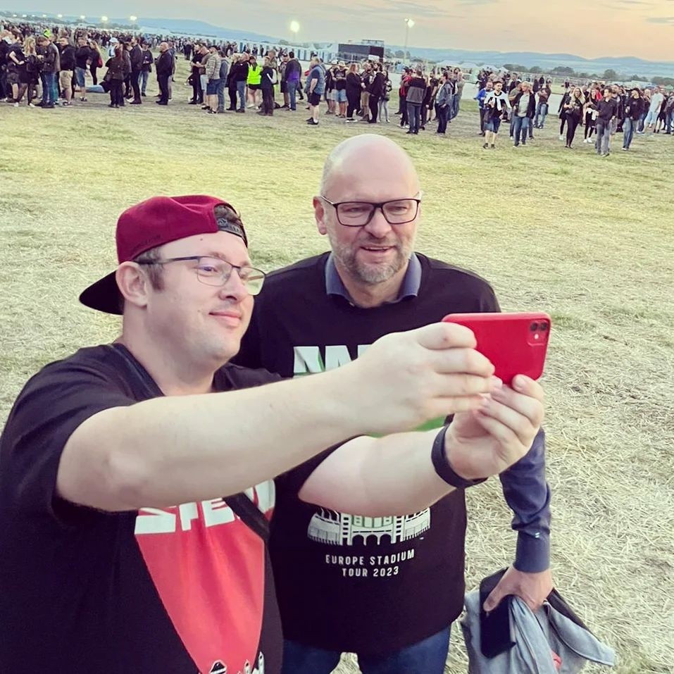 Richard Sulík na koncerte skupiny Rammstein.