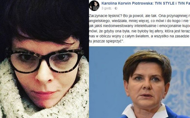 Korwin Piotrowska tęskni za Szydło: Przynajmniej nie wymądrzała się jak niedoinwestowany intelektualnie kujon