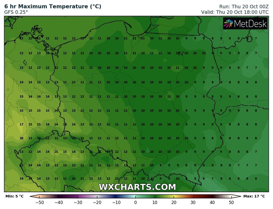 La temperatura alcanzará un máximo de 14 grados centígrados