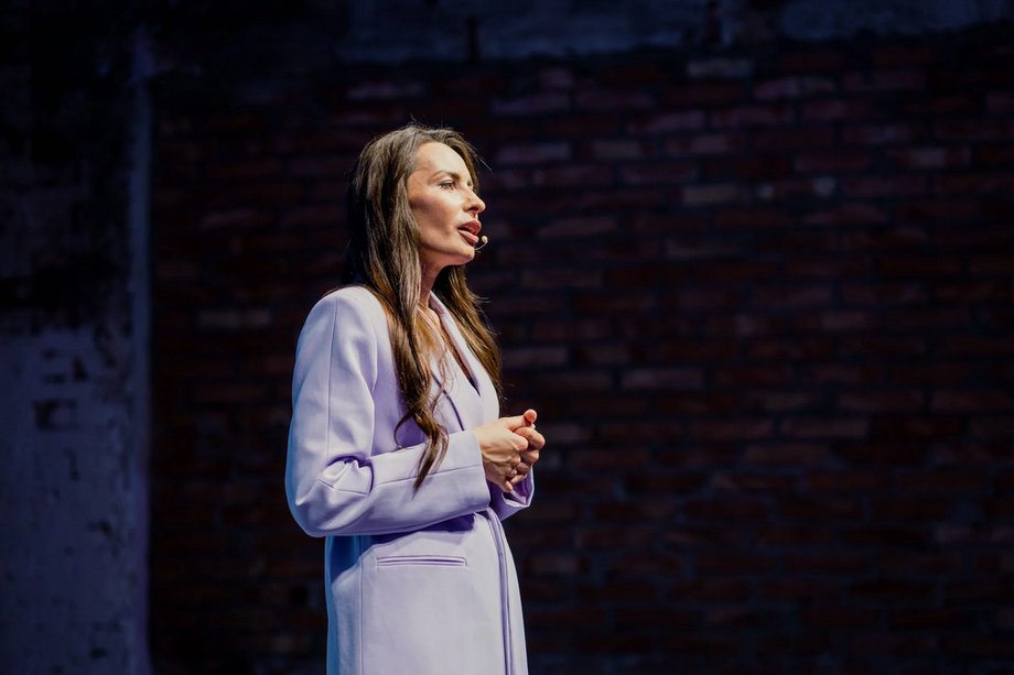 Magdalena Hajduk, dyrektor Biura Nowych Technologii IPN na prapremierze „Gry szyfrów”, 31 marca 2022 r., Warszawa, fot. Aneta Wigłasz WOW Pictures (źródło: https://bnt.ipn.gov.pl/)